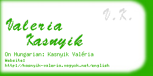 valeria kasnyik business card